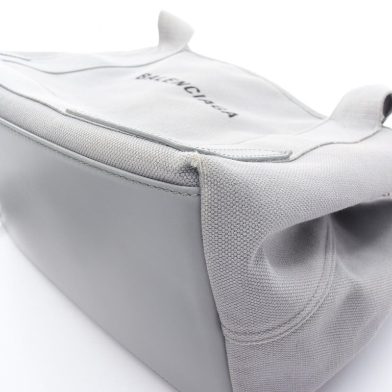 Balenciaga Tote Bag Navy Cabas S Navy Cabas 339933 Gray Canvas Leather Navy