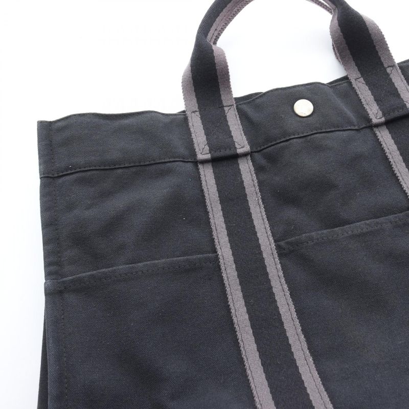 Hermes Tote Bag Fourre Tout MM Black Canvas Fourre Tout Tote MM Black Ladies