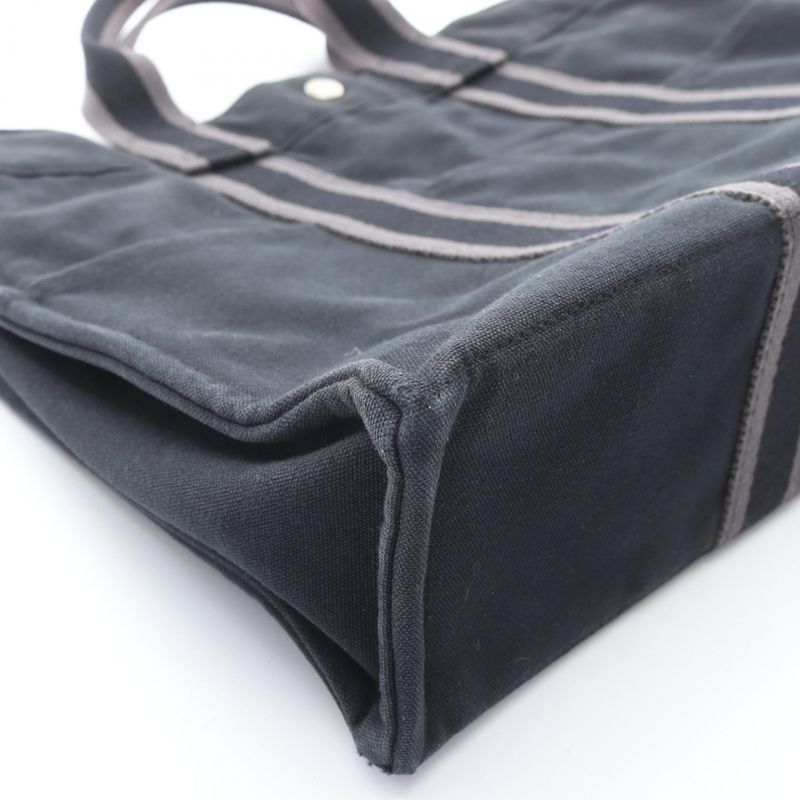 Hermes Tote Bag Fourre Tout MM Black Canvas Fourre Tout Tote MM Black Ladies