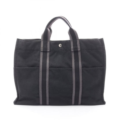 Hermes Tote Bag Fourre Tout MM Black Canvas Fourre Tout Tote MM Black Ladies