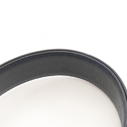 Cartier Shoulder Bag Sapphire Line Black Leather Sapphire Shoulder Bag Ladies