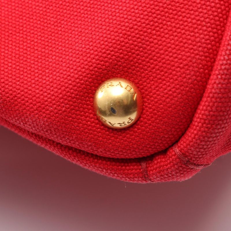 Prada Tote Bag Canapa Bn1872 Red Canvas Canapa Tote Ladies Used B