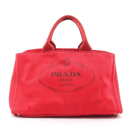 Prada Tote Bag Canapa Bn1872 Red Canvas Canapa Tote Ladies Used B