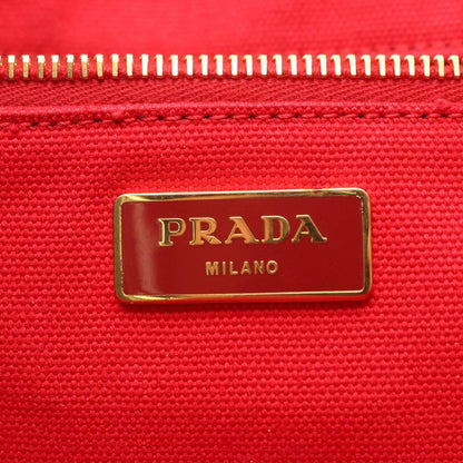 Prada Tote Bag Canapa Bn1872 Red Canvas Canapa Tote Ladies Used B