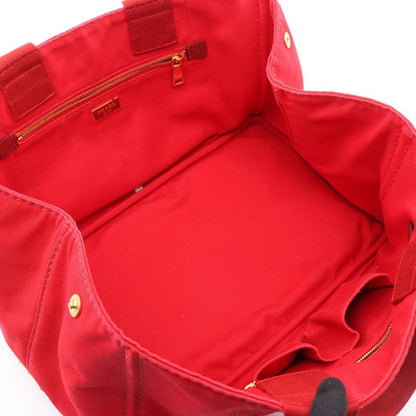 Prada Tote Bag Canapa Bn1872 Red Canvas Canapa Tote Ladies Used B