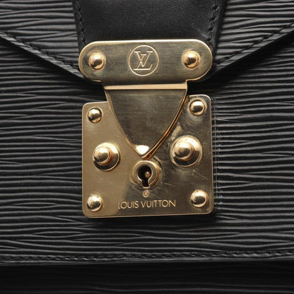 Louis Vuitton Handbag Monceau M52122 Noir Black Leather Monceau Ladies Used C