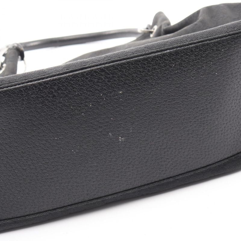 Gucci Tote Bag GG Canvas 115015 Black Canvas Leather Tote Bag Women's Used B