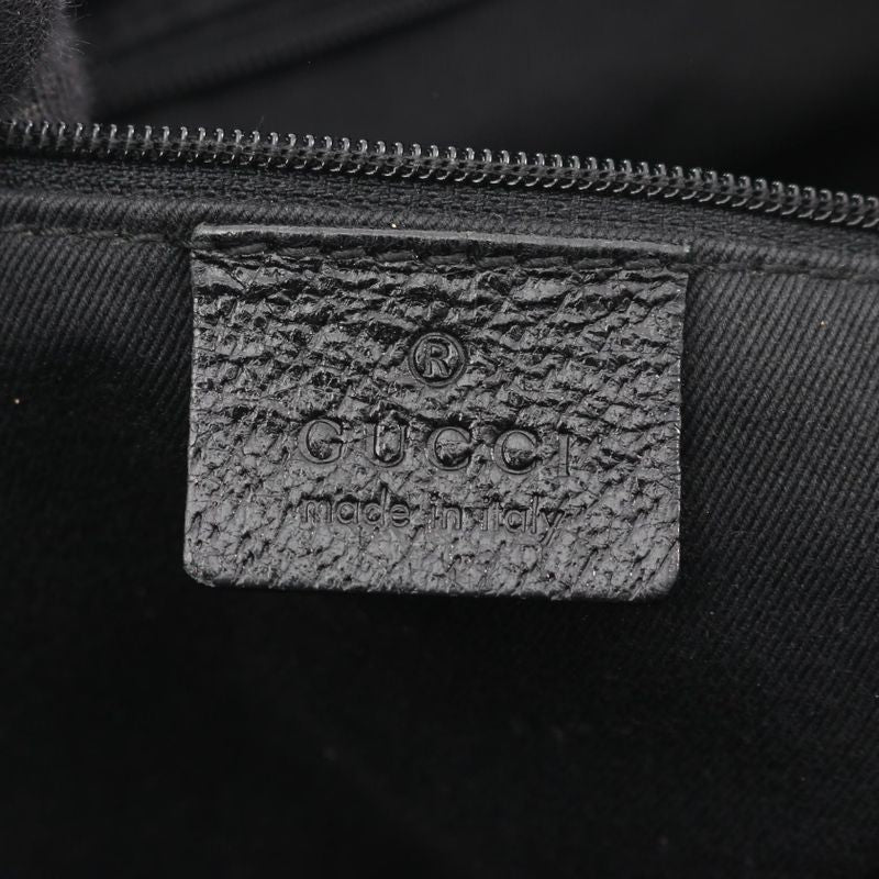 Gucci Tote Bag GG Canvas 115015 Black Canvas Leather Tote Bag Women's Used B