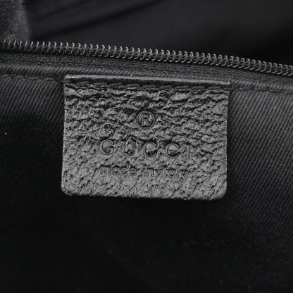 Gucci Tote Bag GG Canvas 115015 Black Canvas Leather Tote Bag Women's Used B