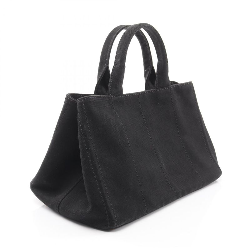 Prada Tote Bag Canapa Bn2642 Black Canvas Canapa Tote Ladies Used B