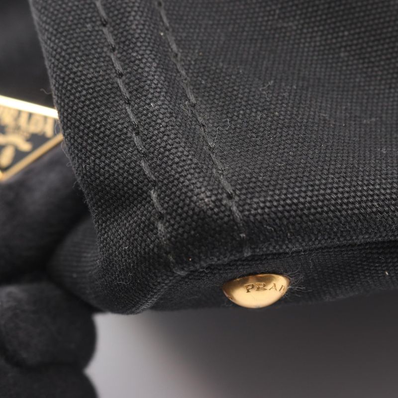 Prada Tote Bag Canapa Bn2642 Black Canvas Canapa Tote Ladies Used B