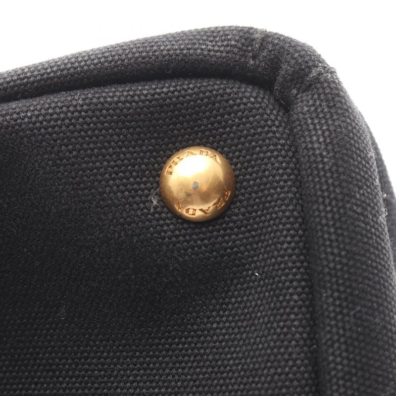 Prada Tote Bag Canapa Bn2642 Black Canvas Canapa Tote Ladies Used B