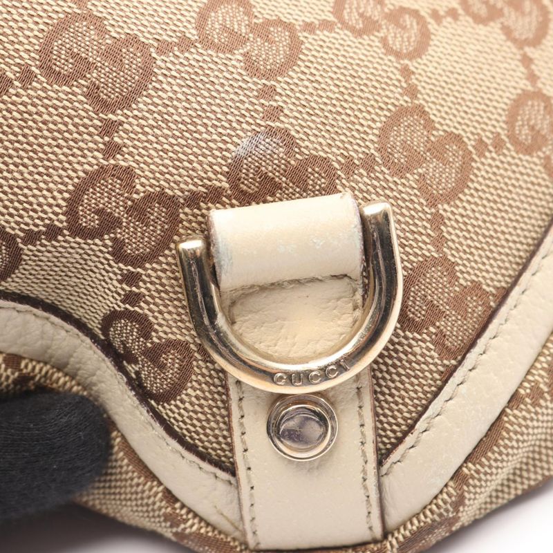 Gucci Tote Bag Abbey GG Canvas 141472 Beige Canvas Leather GG Canvas Tote Bag