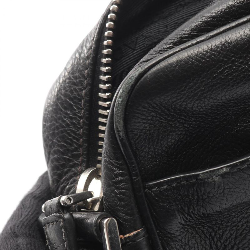 Prada Shoulder Bag Vitello City Va1037 Black Leather Shoulder Bag Men's Used B