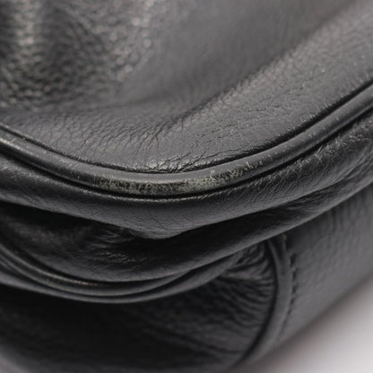 Prada Shoulder Bag Vitello City Va1037 Black Leather Shoulder Bag Men's Used B