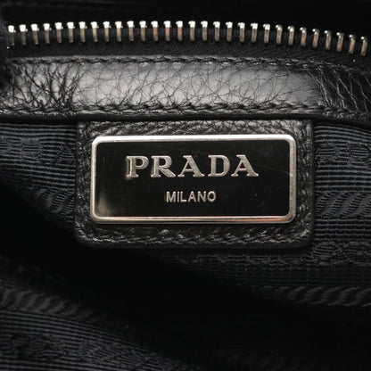 Prada Shoulder Bag Vitello City Va1037 Black Leather Shoulder Bag Men's Used B
