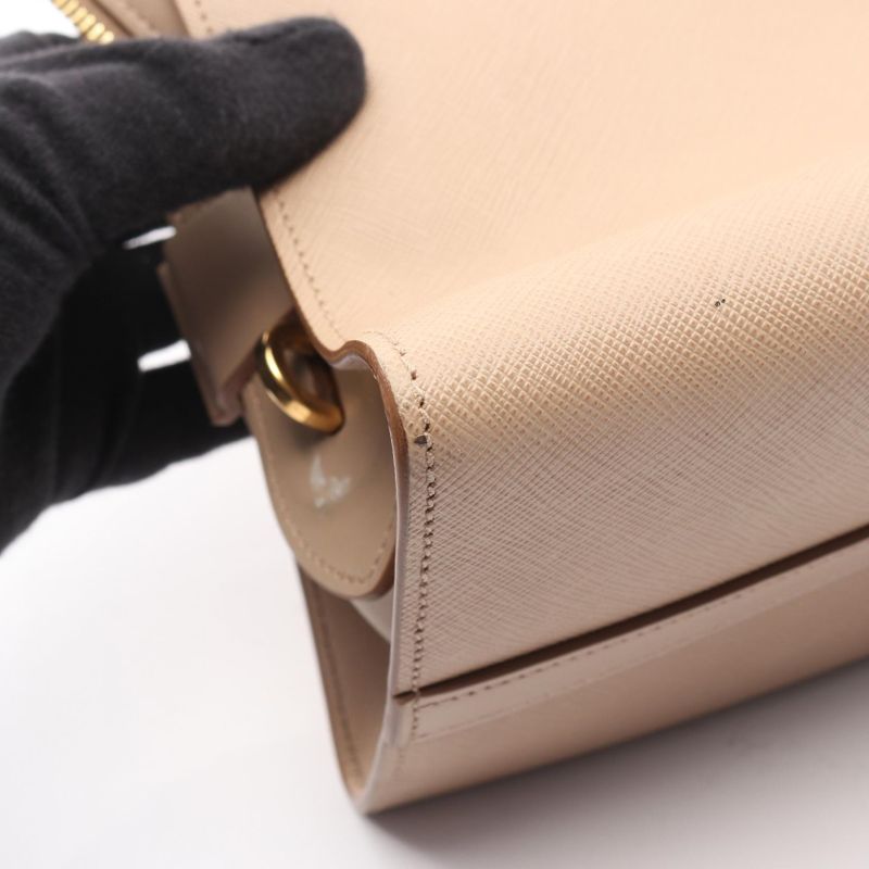 Prada Handbag Esplanade Saffiano + City C 1ba046 Pink Beige Saffiano Leather