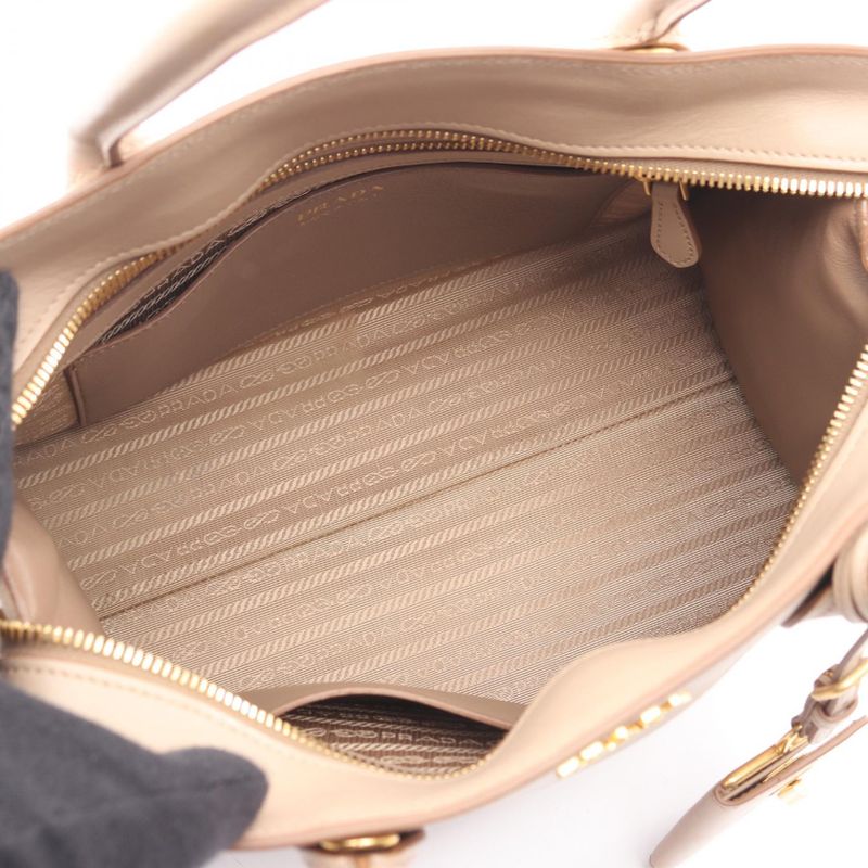 Prada Handbag Esplanade Saffiano + City C 1ba046 Pink Beige Saffiano Leather