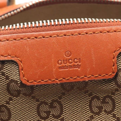 Gucci Handbag GG Canvas 269876 Beige Orange Canvas Leather Mini Boston Bag