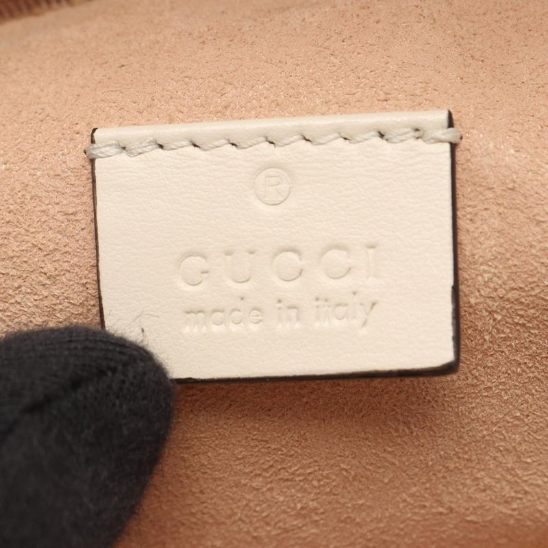 Gucci Rucksack Sac Backpack Ggmarmont Mini 598594 Ivory Leather Ggmarmont 2way