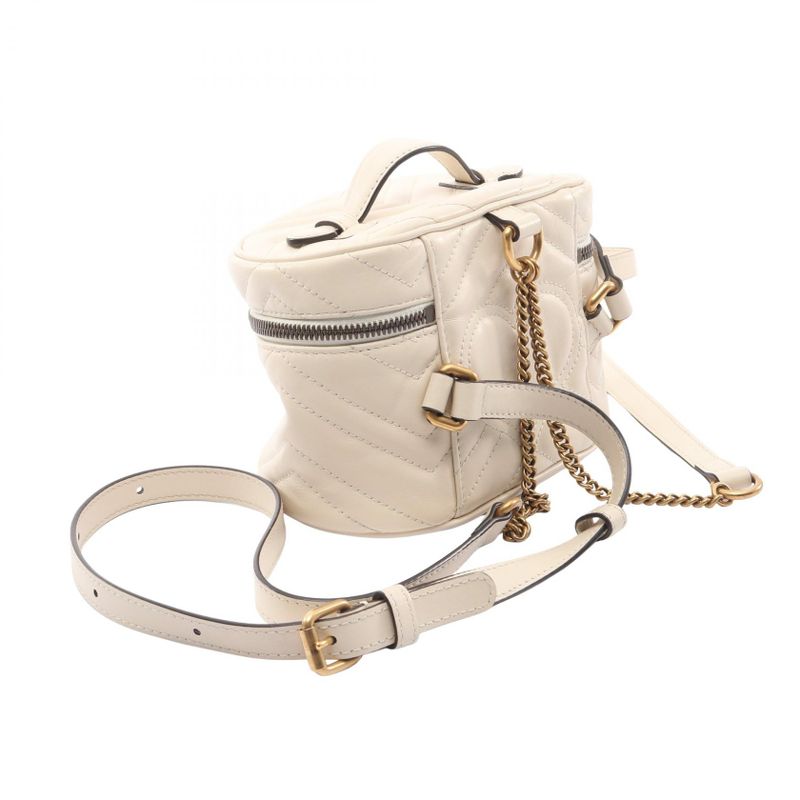 Gucci Rucksack Sac Backpack Ggmarmont Mini 598594 Ivory Leather Ggmarmont 2way
