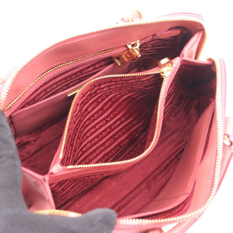 Prada Handbag Saffiano Lux Bl0837 Pink Saffiano Leather Galleria 2way Shoulder