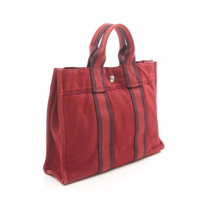Hermes Tote Bag Fourre Tout PM Bordeaux Canvas Fourre Tout PM Women's Used B