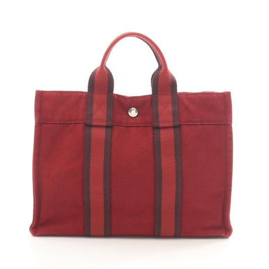 Hermes Tote Bag Fourre Tout PM Bordeaux Canvas Fourre Tout PM Women's Used B