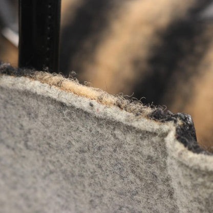 Fendi Handbag Toujours 8bh251 Gray Wool Patent Leather Toujours Ladies Used B