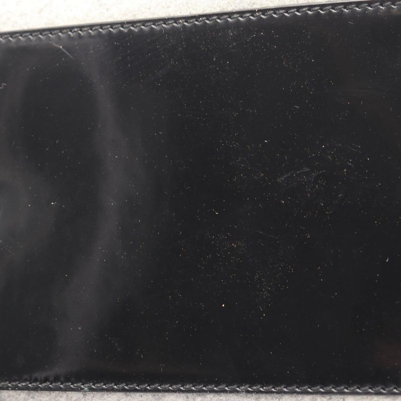 Fendi Handbag Toujours 8bh251 Gray Wool Patent Leather Toujours Ladies Used B