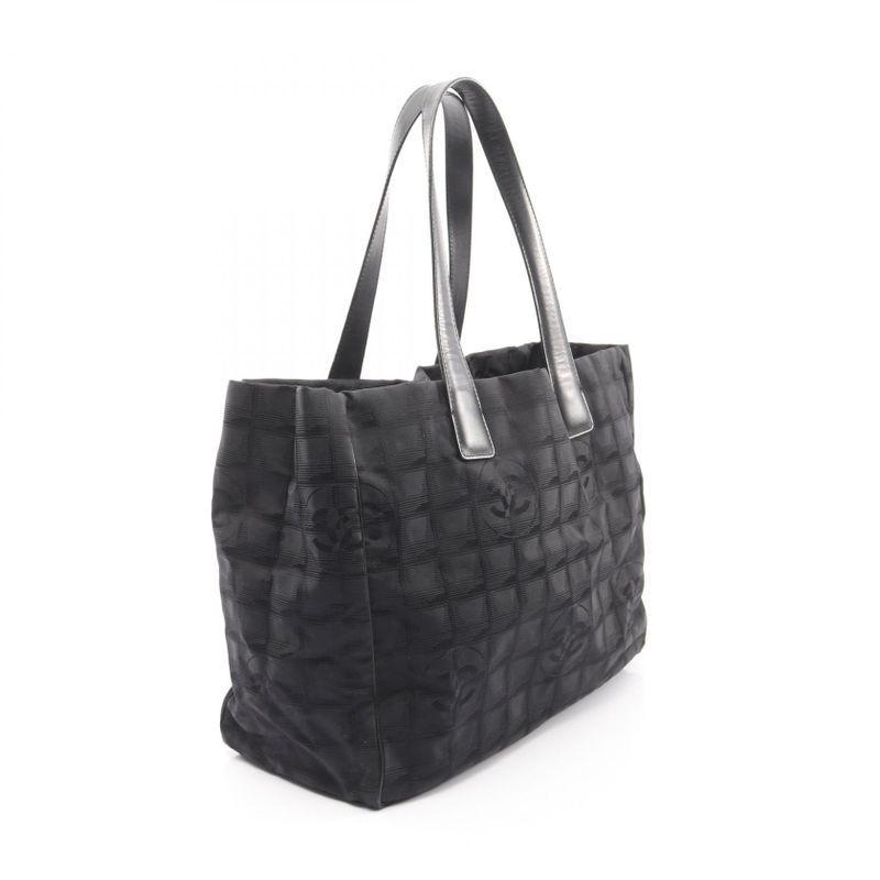 Chanel Tote Bag New Travel Line MM A15991 Black Leather New Travel Line Tote MM
