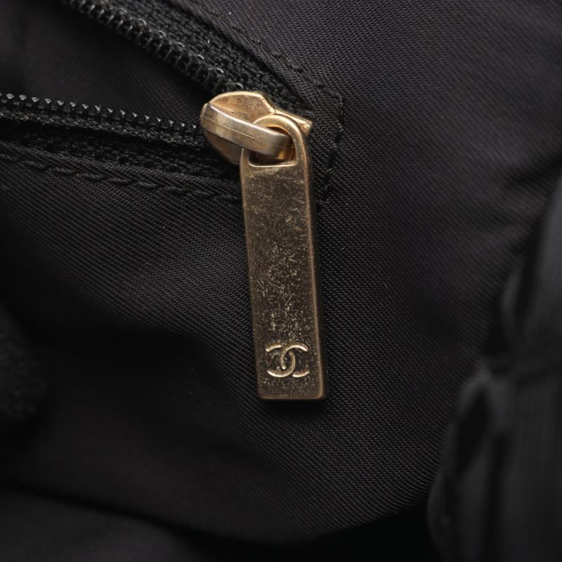 Chanel Tote Bag New Travel Line MM A15991 Black Leather New Travel Line Tote MM