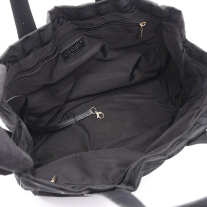 Chanel Tote Bag New Travel Line MM A15991 Black Leather New Travel Line Tote MM