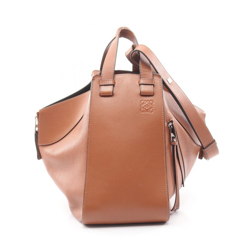 Loewe Handbag Hammock Medium 261806 Brown Leather Hammock Medium Ladies Used B