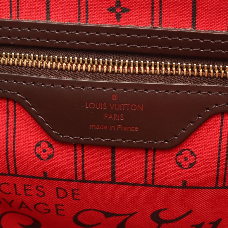 Louis Vuitton Tote Bag Neverfull MM N51105 PVC Coated Canvas Leather Neverfull