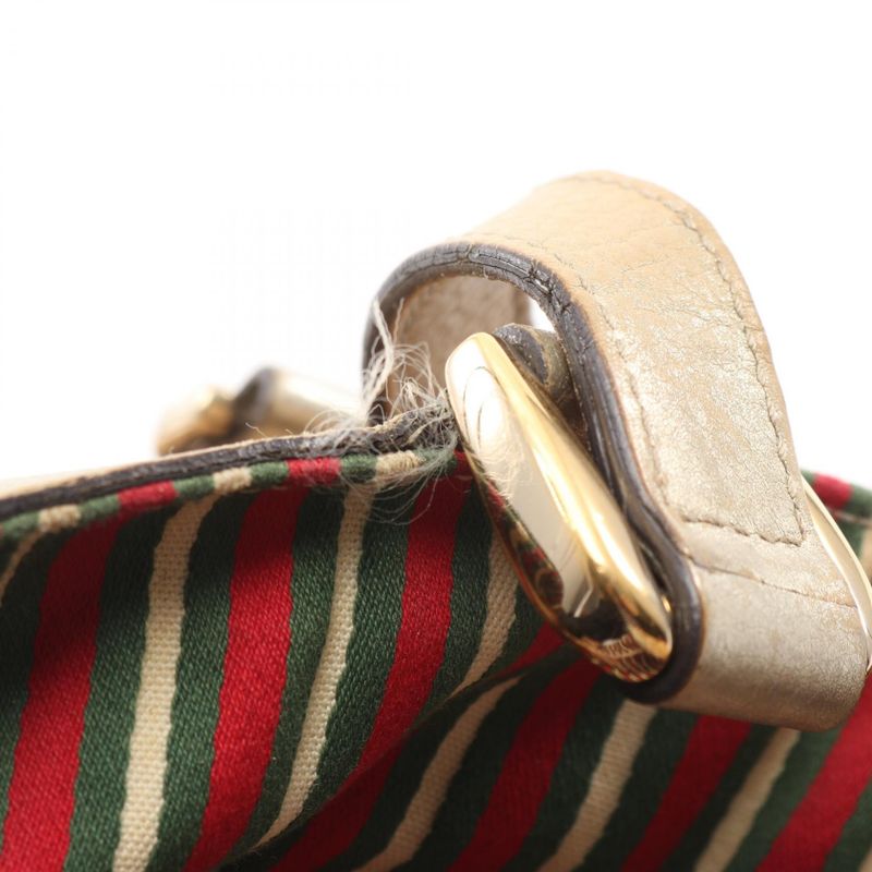 Gucci Tote Bag Abbey GG Canvas 141472 Beige Gold Canvas Leather Shoulder Tote