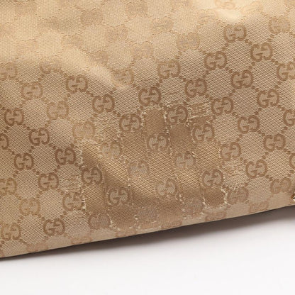 Gucci Tote Bag Abbey GG Canvas 141472 Beige Gold Canvas Leather Shoulder Tote