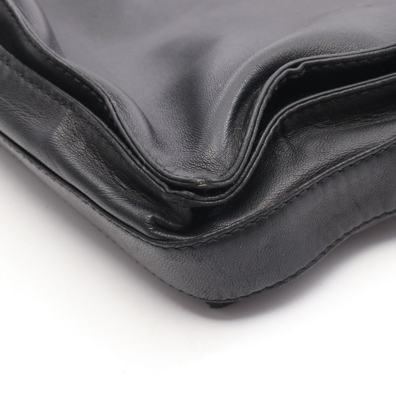 Loewe Shoulder Bag Flamenco Old Shape Anagram Black Leather Flamenco Shoulder