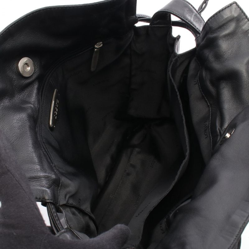 Loewe Shoulder Bag Flamenco Old Shape Anagram Black Leather Flamenco Shoulder