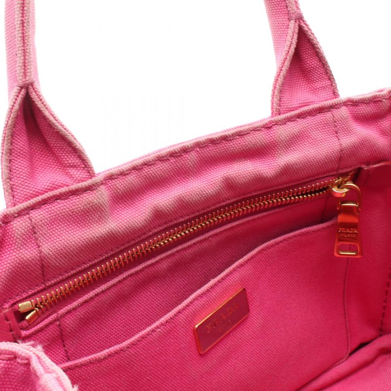 Prada Tote Bag Canapa 1bg439 Pink Canvas Canapa 2way Tote Ladies Used C