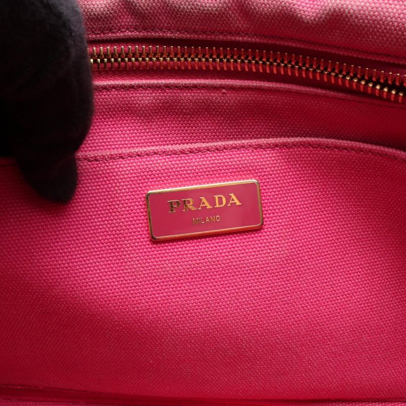 Prada Tote Bag Canapa 1bg439 Pink Canvas Canapa 2way Tote Ladies Used C