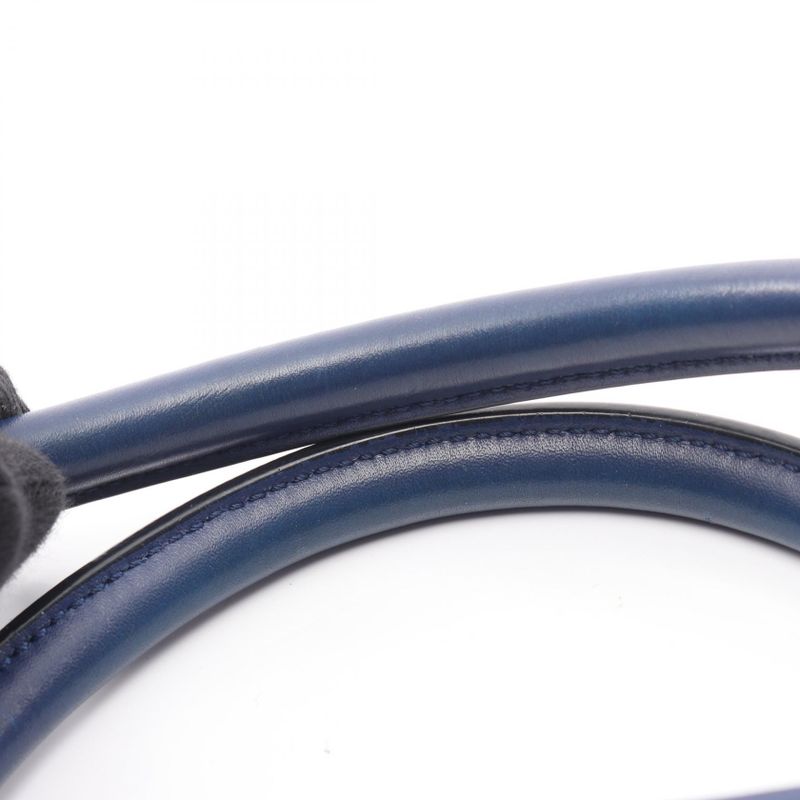 Celine Handbag Tie 173823 Blue Leather Tie Hand Ladies Used B