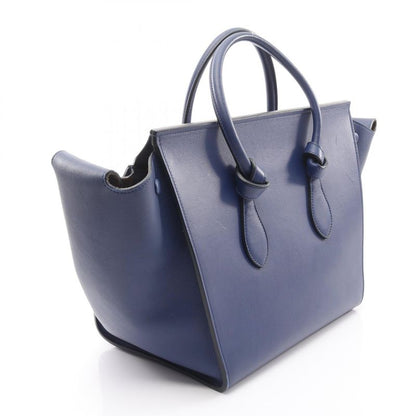 Celine Handbag Tie 173823 Blue Leather Tie Hand Ladies Used B