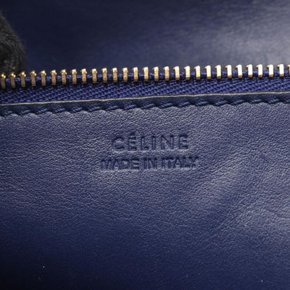 Celine Handbag Tie 173823 Blue Leather Tie Hand Ladies Used B