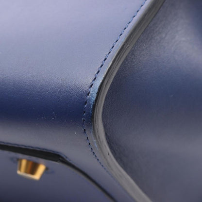 Celine Handbag Tie 173823 Blue Leather Tie Hand Ladies Used B