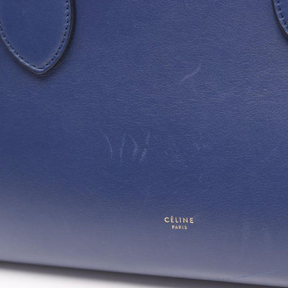 Celine Handbag Tie 173823 Blue Leather Tie Hand Ladies Used B