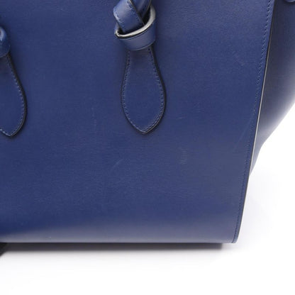 Celine Handbag Tie 173823 Blue Leather Tie Hand Ladies Used B
