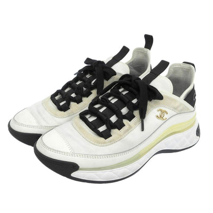 Chanel Matelasse Cocomark Sneakers Shoes Women's White 37 G35617 37