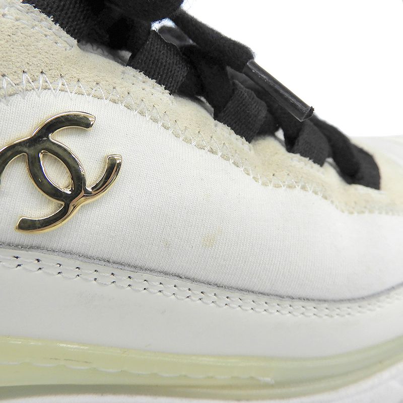 Chanel Matelasse Cocomark Sneakers Shoes Women's White 37 G35617 37