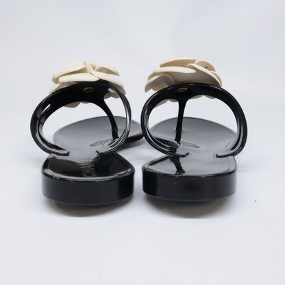 Chanel [] Camellia Rubber Sandals 36